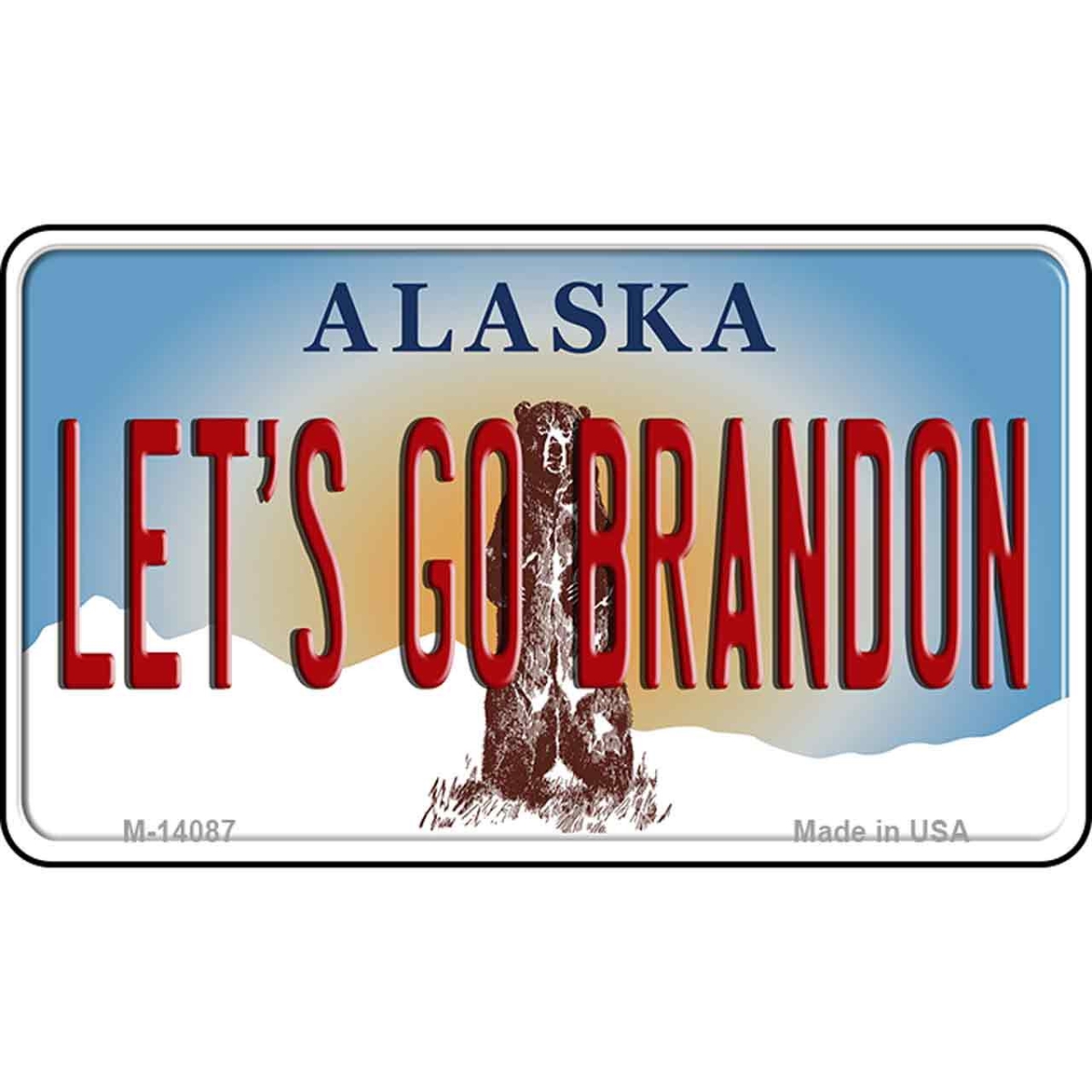 M-14087 3.5 x 2 in. Lets Go Brandon AK Novelty Metal Magnet