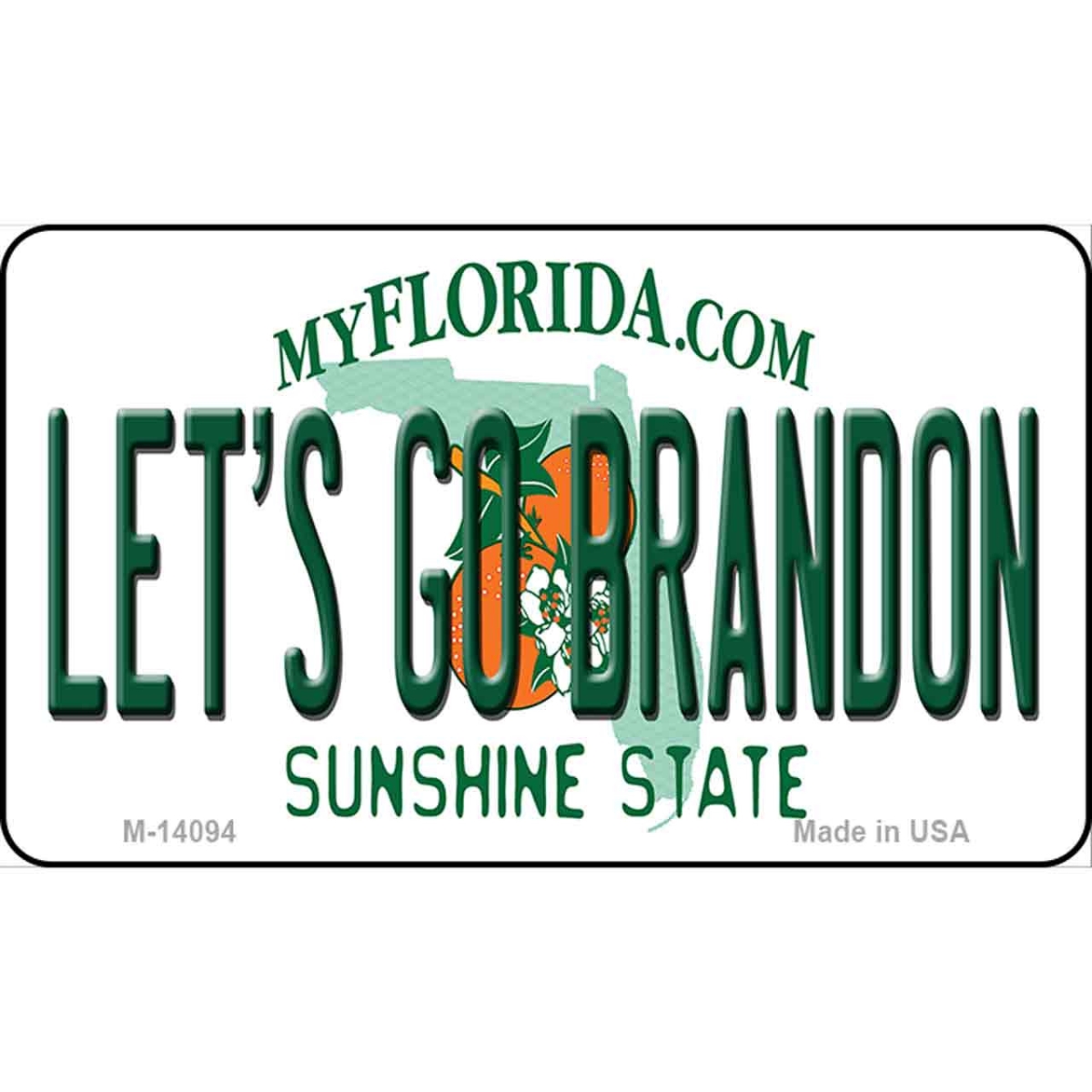 M-14094 3.5 x 2 in. Lets Go Brandon FL Novelty Metal Magnet