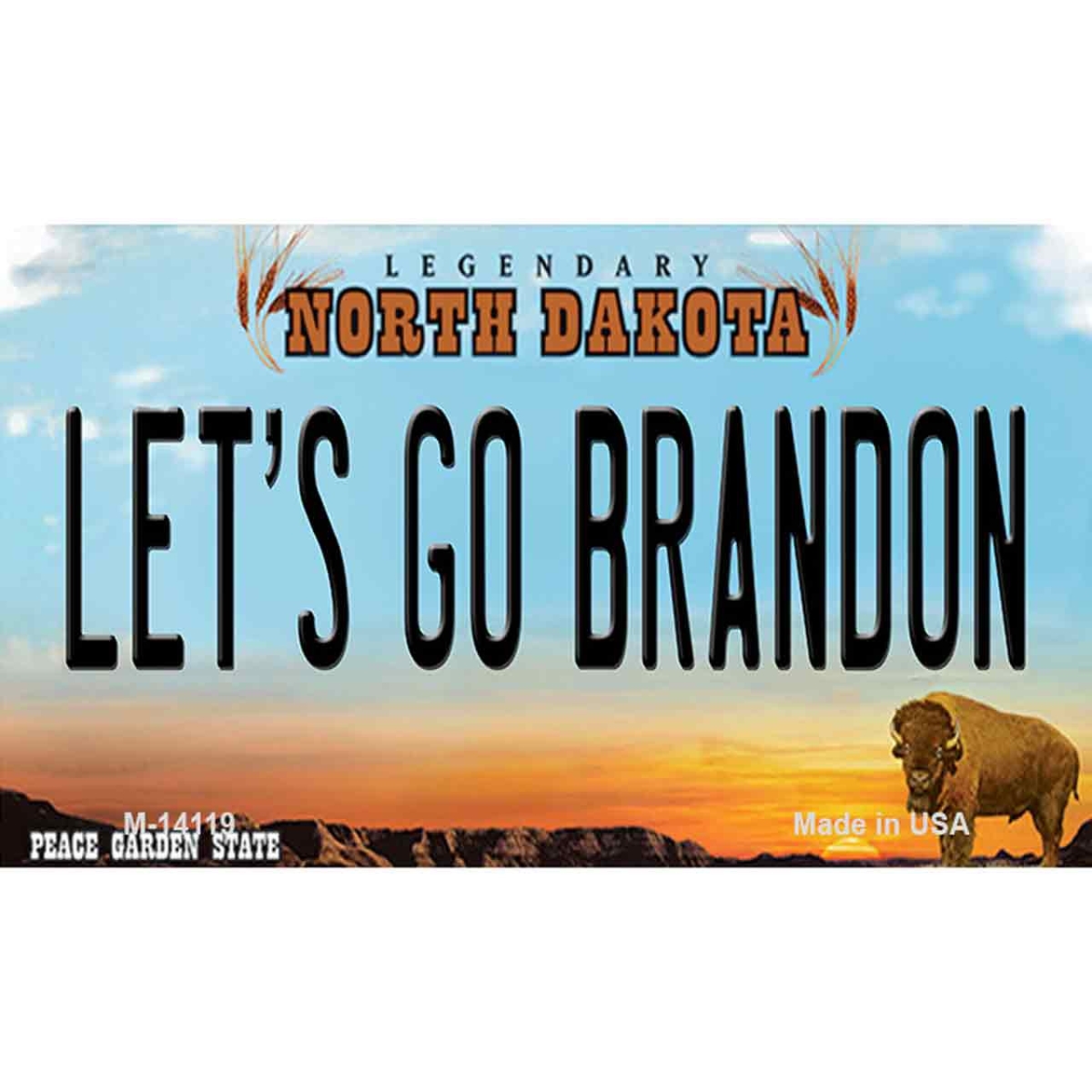 M-14119 3.5 x 2 in. Lets Go Brandon ND Novelty Metal Magnet