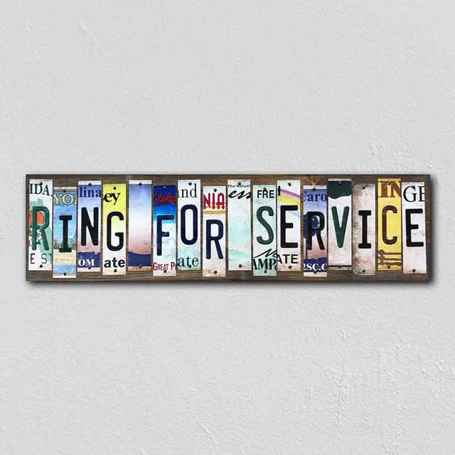 WS-488 Ring for Service License Plate Tag Strips Novelty Wood Signs