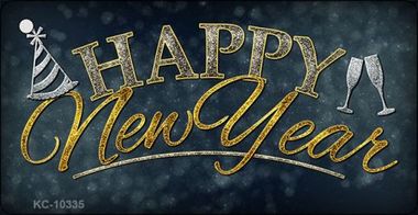 KC-10335 Happy New Year Novelty Key Chain - 1.5 x 3 in.