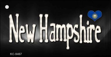 KC-9467 New Hampshire Flag Script Novelty Key Chain - 1.5 x 3 in.