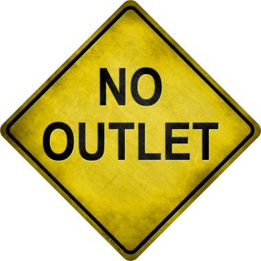 SMART BLONDE No Outlet Novelty Metal Crossing Sign CX-120
