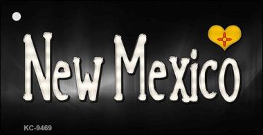 KC-9469 New Mexico Flag Script Novelty Key Chain - 1.5 x 3 in.
