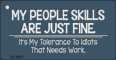 KC-9633 My People Skills Novelty Metal Key Chain - 1.5 x 3 in.
