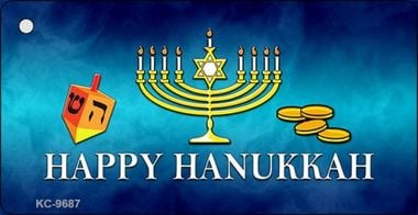 KC-9687 Happy Hanukkah Novelty Key Chain - 1.5 x 3 in.