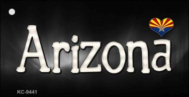 KC-9441 Arizona Flag Script Novelty Key Chain - 1.5 x 3 in.