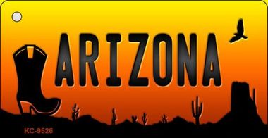 KC-9526 Boot Arizona Scenic Background Novelty Key Chain - 1.5 x 3 in.
