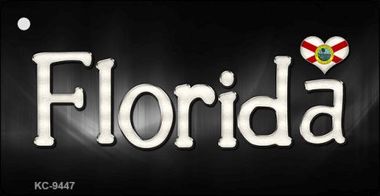 KC-9447 Florida Flag Script Novelty Key Chain - 1.5 x 3 in.