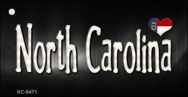KC-9471 North Carolina Flag Script Novelty Key Chain - 1.5 x 3 in.