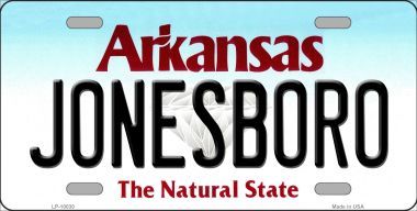 LP-10030 Jonesboro Arkansas Background Novelty Metal License Plate - 6 x 12 in -  Smart Blonde