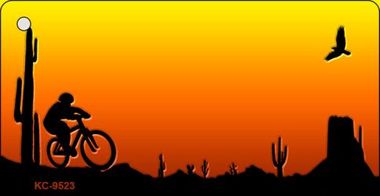 KC-9523 Biker Blank Scenic Background Novelty Key Chain - 1.5 x 3 in.