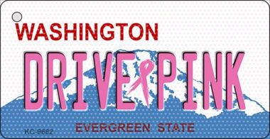 KC-9682 Drive Pink Washington Novelty Key Chain - 1.5 x 3 in.