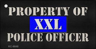 KC-9848 Property Of Police Officer Novelty Metal Key Chain - 1.5 x 3 in -  Smart Blonde