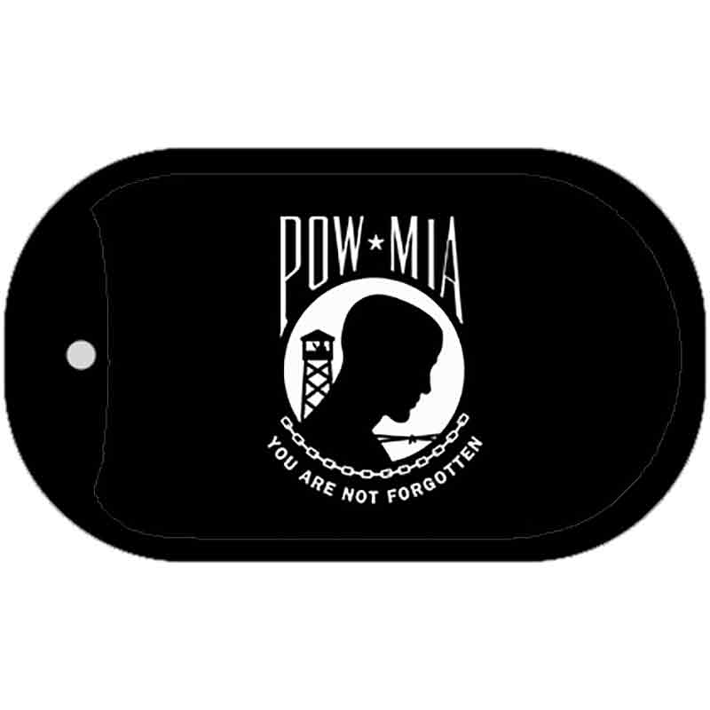 Picture of Smart Blonde DT-1049 1 x 2 in. POW MIA Black Flag Novelty Rectangle Metal Dog Tag Necklace
