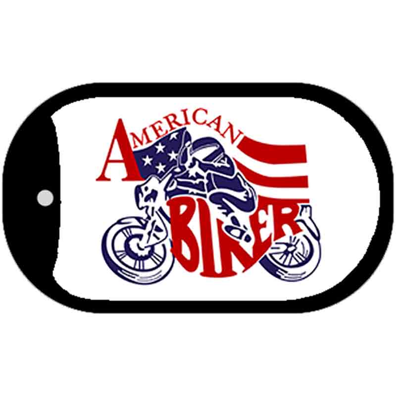 Picture of Smart Blonde DT-1142 1 x 2 in. American Biker Rectangle Metal Novelty Dog Tag Necklace