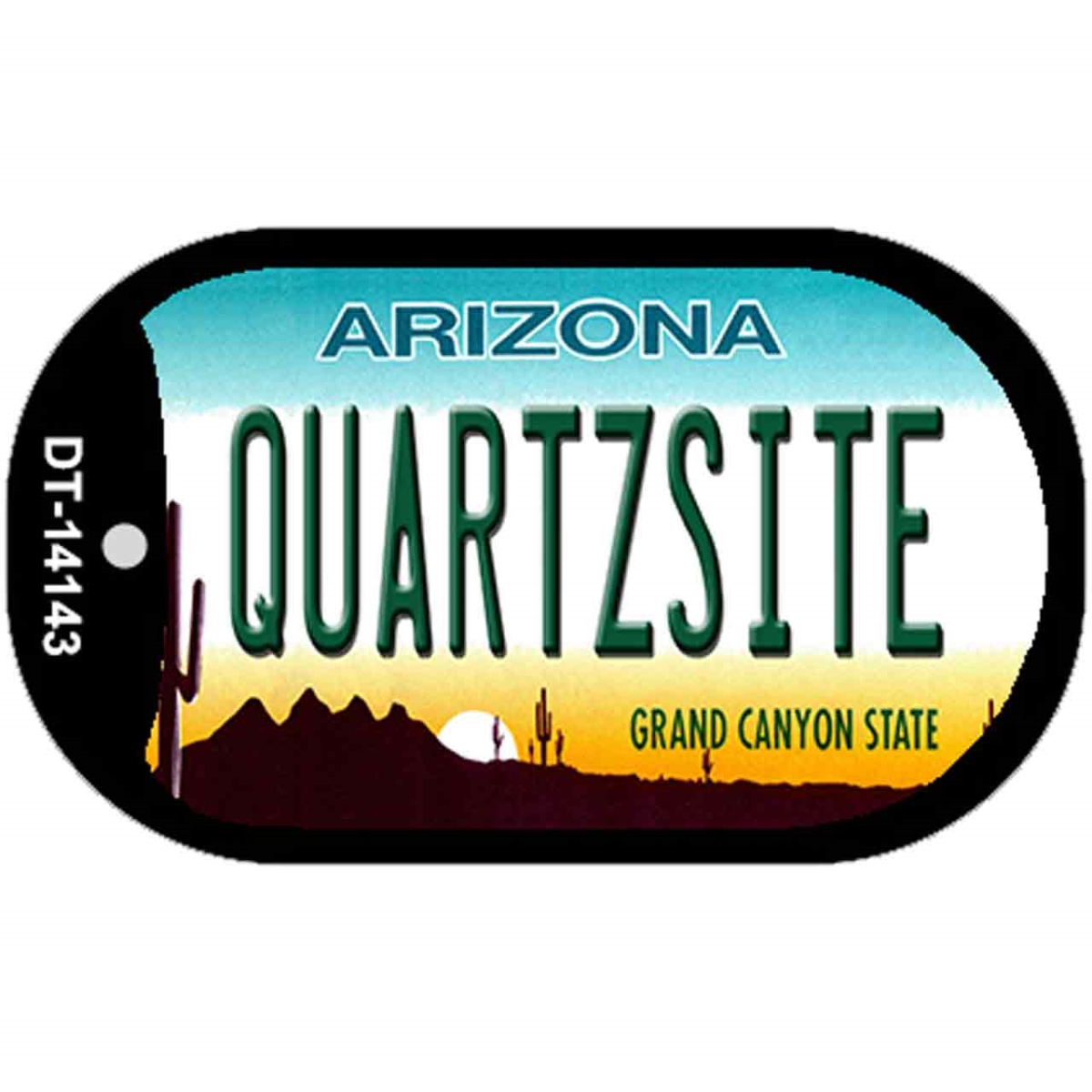 Picture of Smart Blonde DT-14143 1 x 2 in. Quartzsite Arizona State Background Novelty Rectangle Metal Dog Tag
