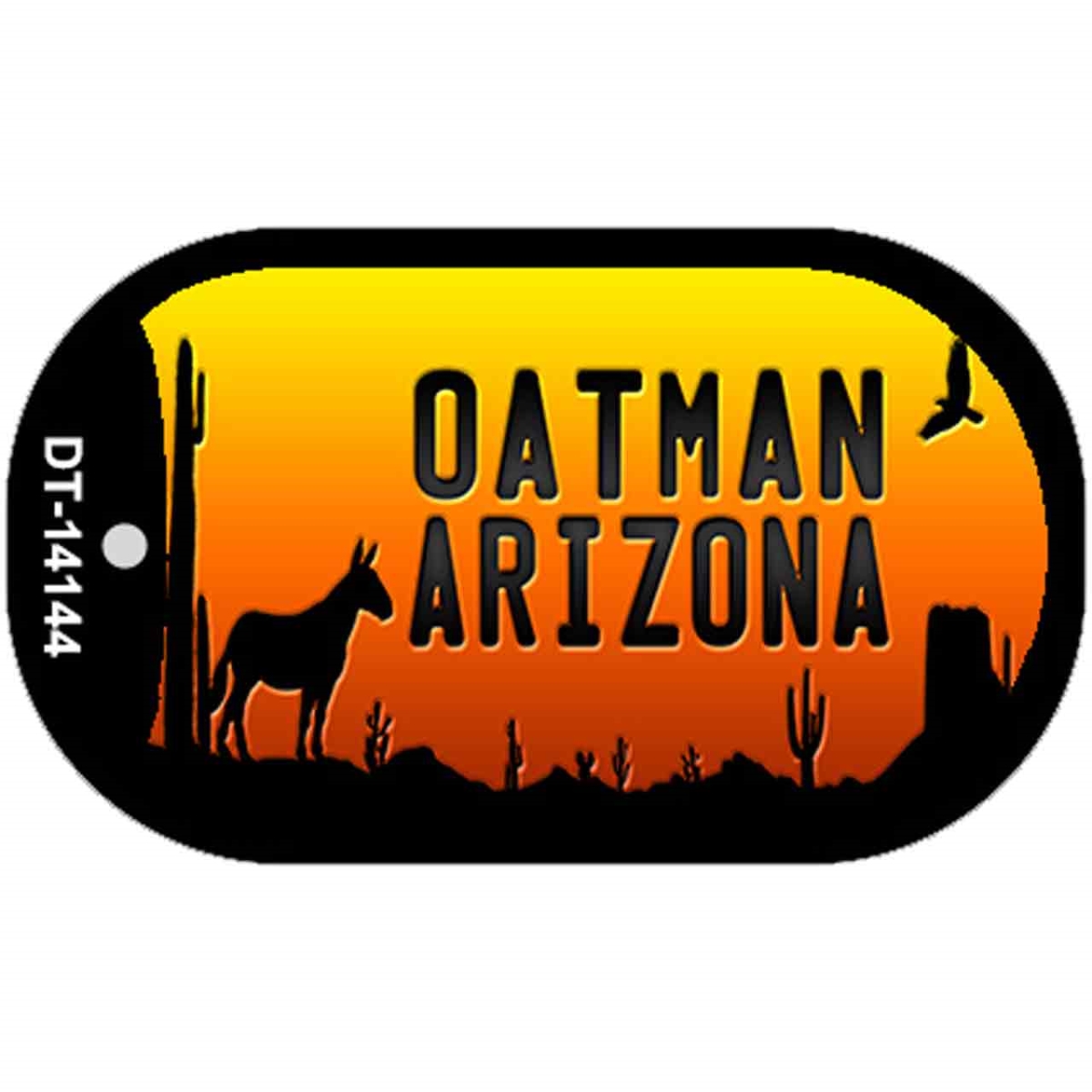 Picture of Smart Blonde DT-14144 1 x 2 in. Oatman Arizona Scenic Background Novelty Rectangle Metal Dog Tag