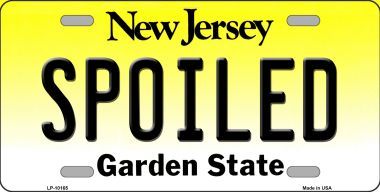 LP-10165 Spoiled New Jersey Background Novelty Metal License Plate - 6 x 12 in.