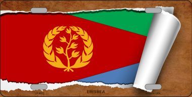 LP-9172 Eritrea Flag Scroll Novelty Metal License Plate - 6 x 12 in.