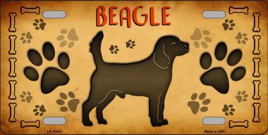 LP-10432 Beagle Novelty Metal License Plate - 6 x 12 in.