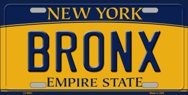 Picture of Smart Blonde LP-8941 Bronx New York Background Novelty Metal License Plate - 6 x 12 in.