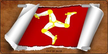Picture of Smart Blonde LP-9199 Isle of Man Flag Scroll Novelty Metal License Plate - 6 x 12 in.