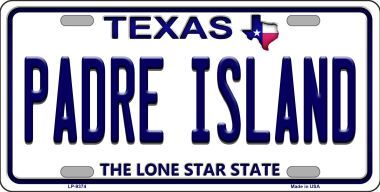 Picture of Smart Blonde LP-9374 Padre Island Texas Background Novelty Metal License Plate - 6 x 12 in.