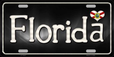 LP-9447 Florida Flag Script Novelty Metal License Plate - 6 x 12 in.