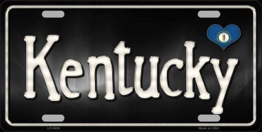 LP-9455 Kentucky Flag Script Novelty Metal License Plate - 6 x 12 in.