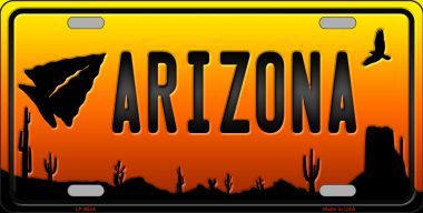 Picture of Smart Blonde LP-9524 Arrowhead Arizona Scenic Background Novelty Metal License Plate - 6 x 12 in.