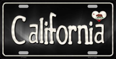 LP-9443 California Flag Script Novelty Metal License Plate - 6 x 12 in.