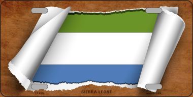 Picture of Smart Blonde LP-9279 Sierra Leone Flag Scroll Novelty Metal License Plate - 6 x 12 in.