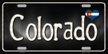 Picture of Smart Blonde LP-9444 Colorado Flag Script Novelty Metal License Plate - 6 x 12 in.
