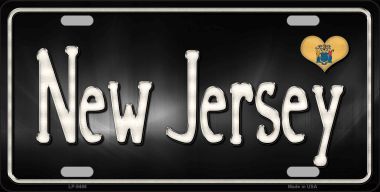 Picture of Smart Blonde LP-9468 New Jersey Flag Script Novelty Metal License Plate - 6 x 12 in.