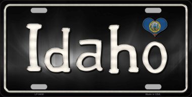 LP-9450 Idaho Flag Script Novelty Metal License Plate - 6 x 12 in.