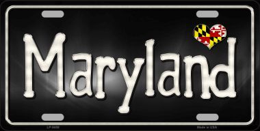 Picture of Smart Blonde LP-9458 Maryland Flag Script Novelty Metal License Plate - 6 x 12 in.