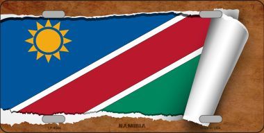 LP-9244 Namibia Flag Scroll Novelty Metal License Plate - 6 x 12 in.