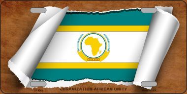 LP-9260 Organization African Unity Flag Scroll Novelty Metal License Plate - 6 x 12 in.