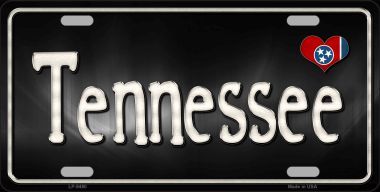 LP-9480 Tennessee Flag Script Novelty Metal License Plate - 6 x 12 in.