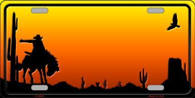 Picture of Smart Blonde LP-9533 Rodeo Blank Scenic Background Novelty Metal License Plate - 6 x 12 in.