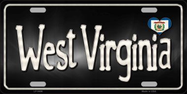 Picture of Smart Blonde LP-9486 West Virginia Flag Script Novelty Metal License Plate - 6 x 12 in.