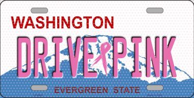 Picture of Smart Blonde LP-9682 Drive Pink Washington Novelty Metal License Plate - 6 x 12 in.