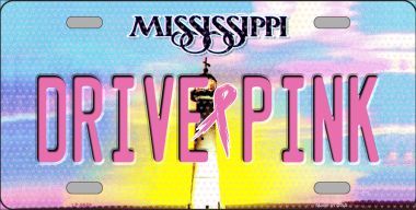 Picture of Smart Blonde LP-9659 Drive Pink Mississippi Novelty Metal License Plate - 6 x 12 in.