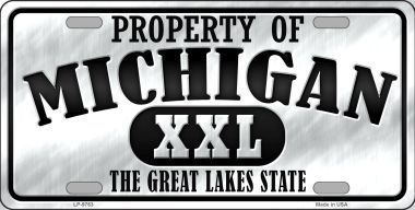 Picture of Smart Blonde LP-9763 Property Of Michigan Novelty Metal License Plate - 6 x 12 in.