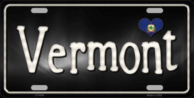 Picture of Smart Blonde LP-9483 Vermont Flag Script Novelty Metal License Plate - 6 x 12 in.