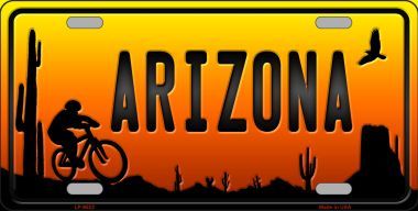 Picture of Smart Blonde LP-9522 Biker Arizona Scenic Background Novelty Metal License Plate - 6 x 12 in.