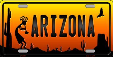 Picture of Smart Blonde LP-9530 Kokopelli Arizona Scenic Background Novelty Metal License Plate - 6 x 12 in.