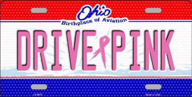 Picture of Smart Blonde LP-9670 Drive Pink Ohio Novelty Metal License Plate - 6 x 12 in.