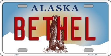 Picture of Smart Blonde LP-9584 Bethel Alaska State Background Novelty Metal License Plate - 6 x 12 in.